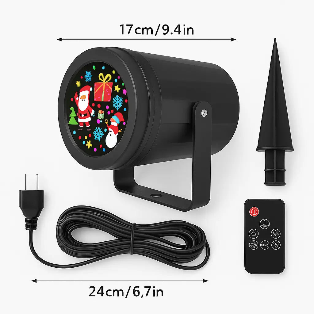 🎄 Proyector Navideño LED ✨ – Decoración Instantánea 🏠 – Ilumina Tu Hogar en Segundos ⚡