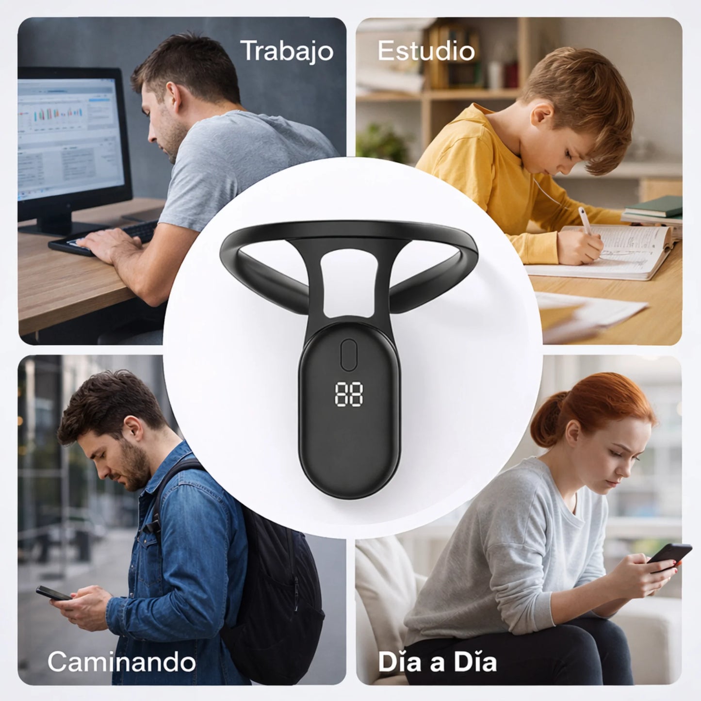 🤩Corrector Postural con Sensor - Vibra al Encorvarte - Mejora tu alineación progresivamente🧍🏼✅