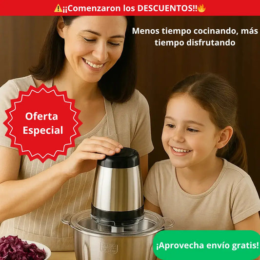 Picadora Eléctrica – Corta y Mezcla – Cocina más rápido todos los días