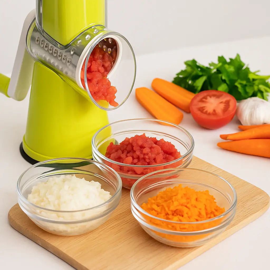 🍅Rallador Multifunción 🔪 ¡Pica todo al instante! – ⏱️ Ahorra tiempo y 🍳 cocina sin ensuciar