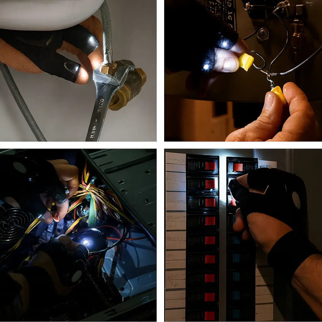 Guantes Linterna LED – Ilumina con Precisión – Trabaja sin esfuerzo incluso en total oscuridad