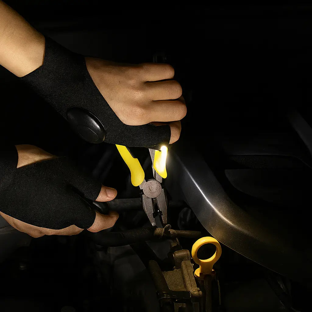 Guantes Linterna LED – Ilumina con Precisión – Trabaja sin esfuerzo incluso en total oscuridad