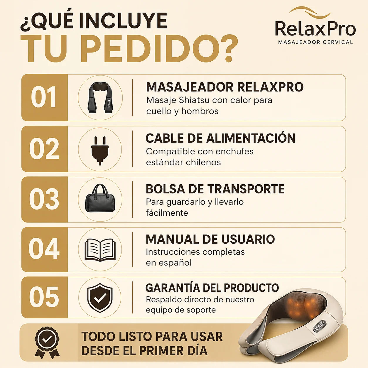 RelaxPro - Ayuda a aliviar tensión cervical desde el primer uso