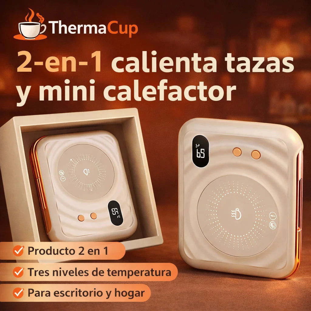 Calentador Inteligente de Tazas ☕️ Mantiene tu Bebida Caliente 🔥 Disfruta tu Café a Temperatura Ideal Durante tu Jornada