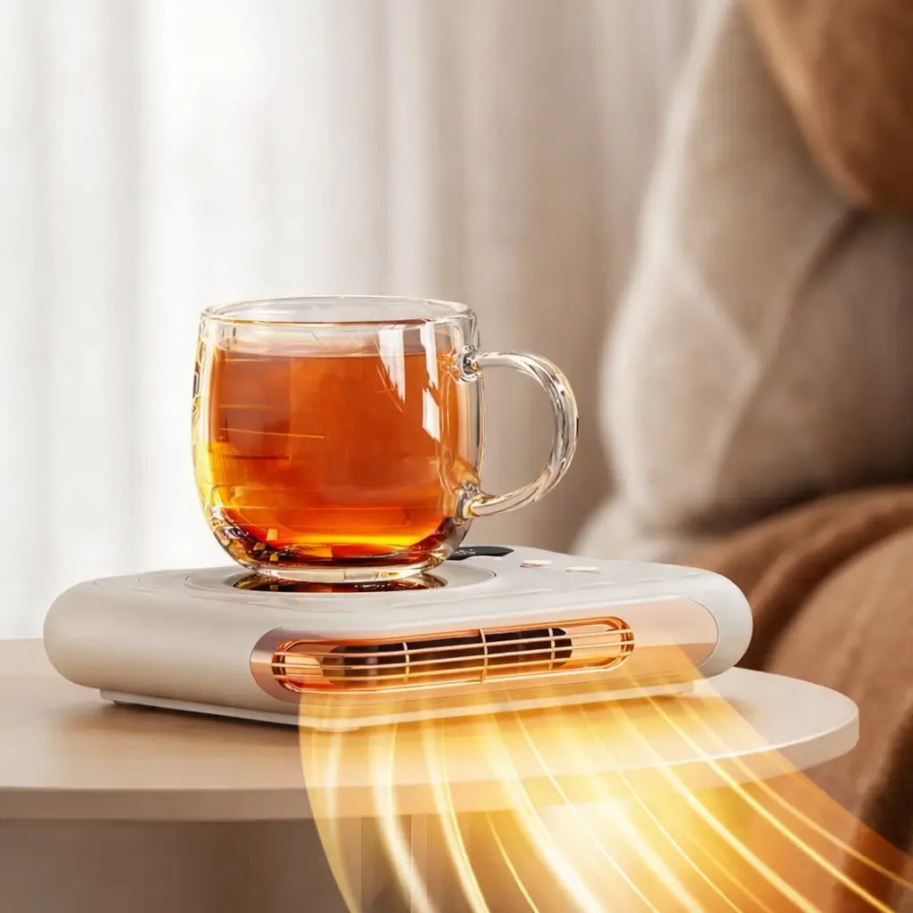 Calentador Inteligente de Tazas ☕️ Mantiene tu Bebida Caliente 🔥 Disfruta tu Café a Temperatura Ideal Durante tu Jornada