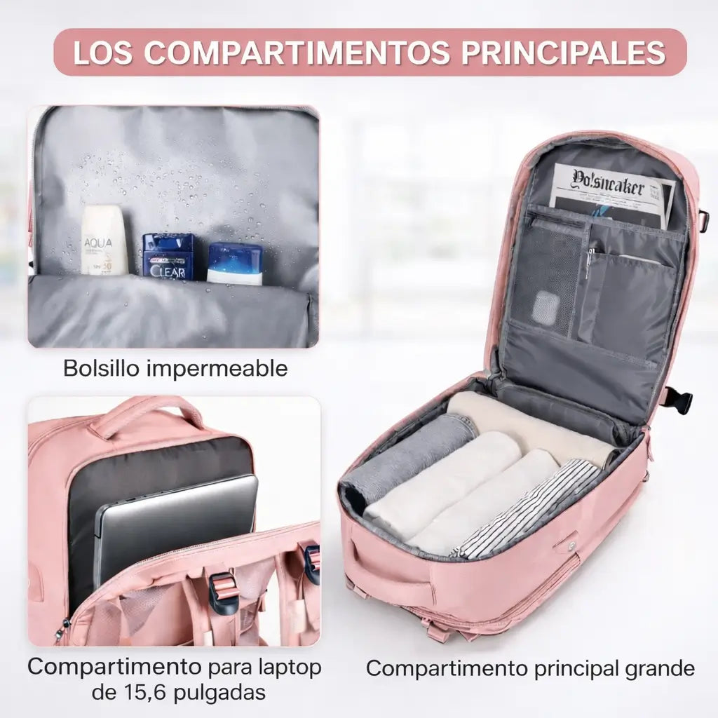 🎒 Mochila de Viaje Multifuncional – Todo en un Solo Lugar – Viaja con menos equipaje y más tranquilidad en cada salida