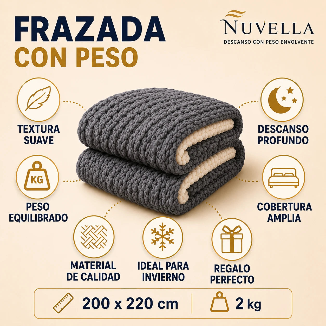 Nuvella - Descanso con peso envolvente