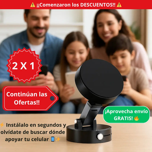 Soporte Magnético – Celular firme – Disfruta videos, clases, tutoriales y recetas.