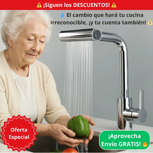 🚰 Grifo Giratorio – Llega donde otros no 🙌 - Ahorra agua 💧 cada día 💰