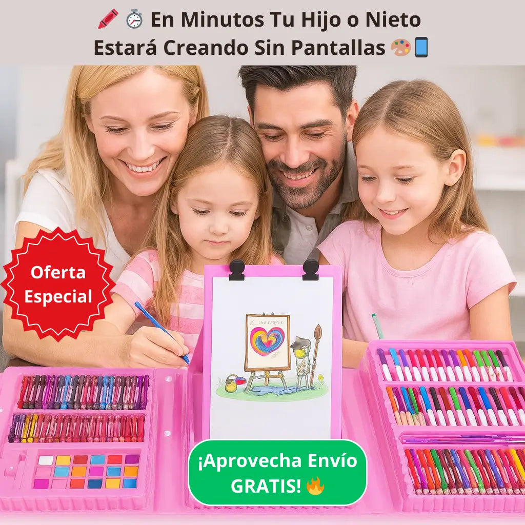 🎨🖍️ Set de Arte Infantil – ✨🖌️ Creación Creativa – 🌈🧠 Estimula la Imaginación y la Expresión Artística 👧👦🎉