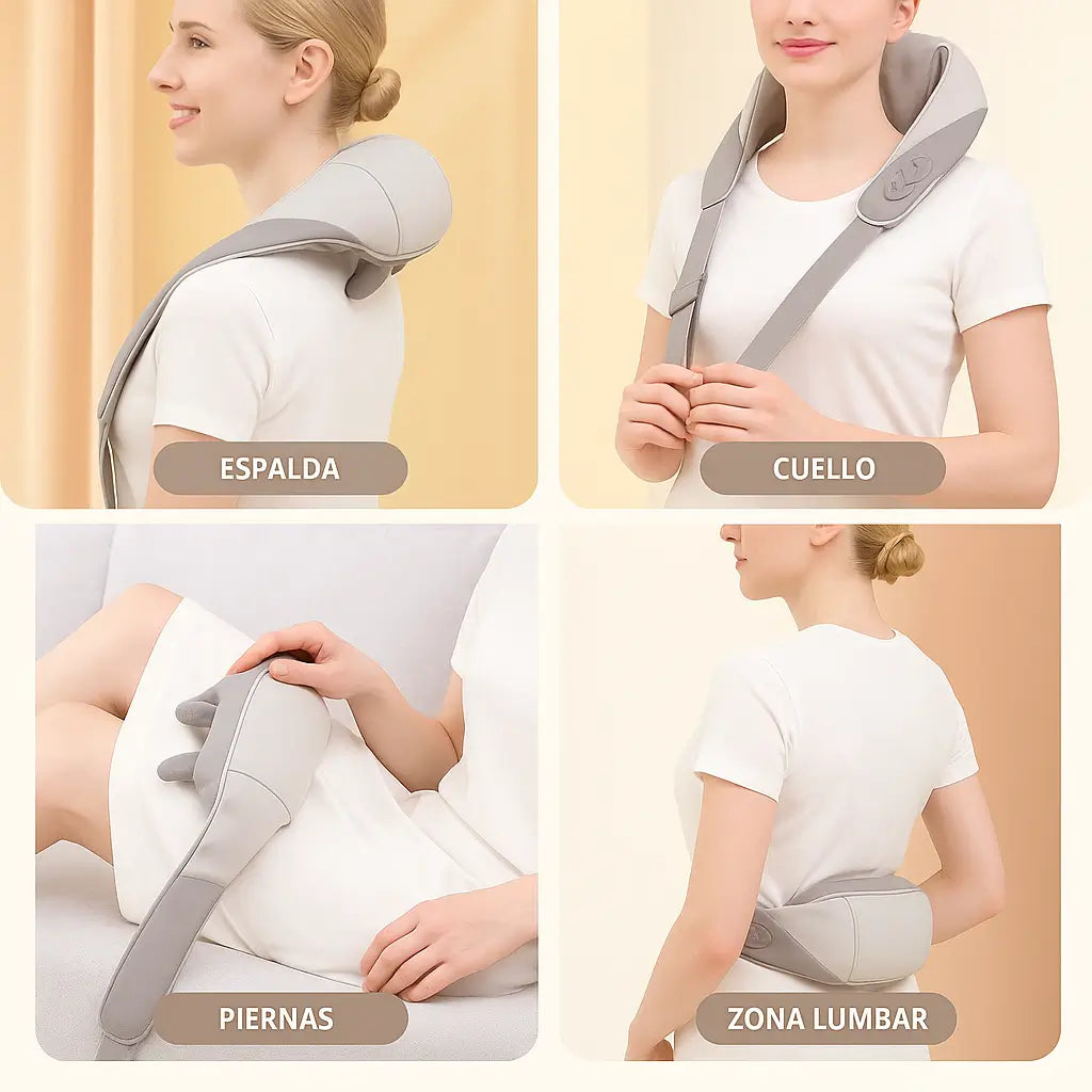 💆‍♀️ Masajeador Cervical Inalámbrico – 🌿 Relaja cuello y hombros – 🏠 Alivio inmediato desde casa 😌✨