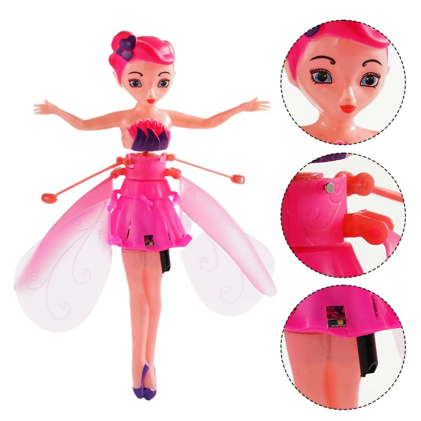 🧚‍♀️✨ Hada Voladora (Celeste / Rosado/ Morado/ al Azar) – Vuelo Interactivo – Más Imaginación en Solo Minutos 🌈💫]