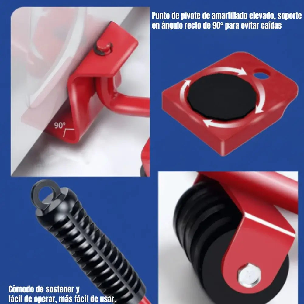 🛠️ Kit Levanta Muebles 💪 Mueve muebles pesados 🛋️ Ahorra esfuerzo y cuida tu espalda hoy 😊