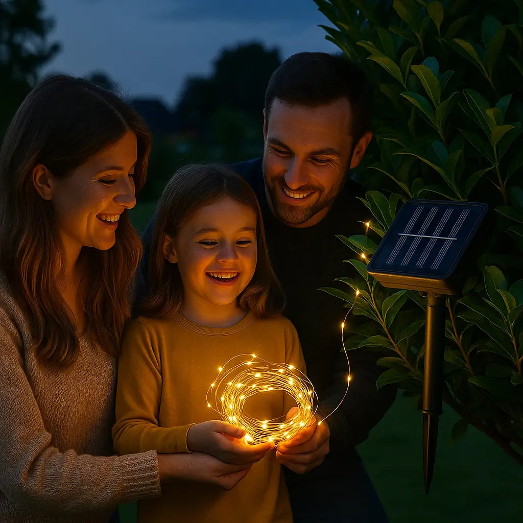 Luz Hada Solar Cálida 🌟  – Decora tu hogar 🏠 – ¡Ilumina Sin Pagar Energía!💡