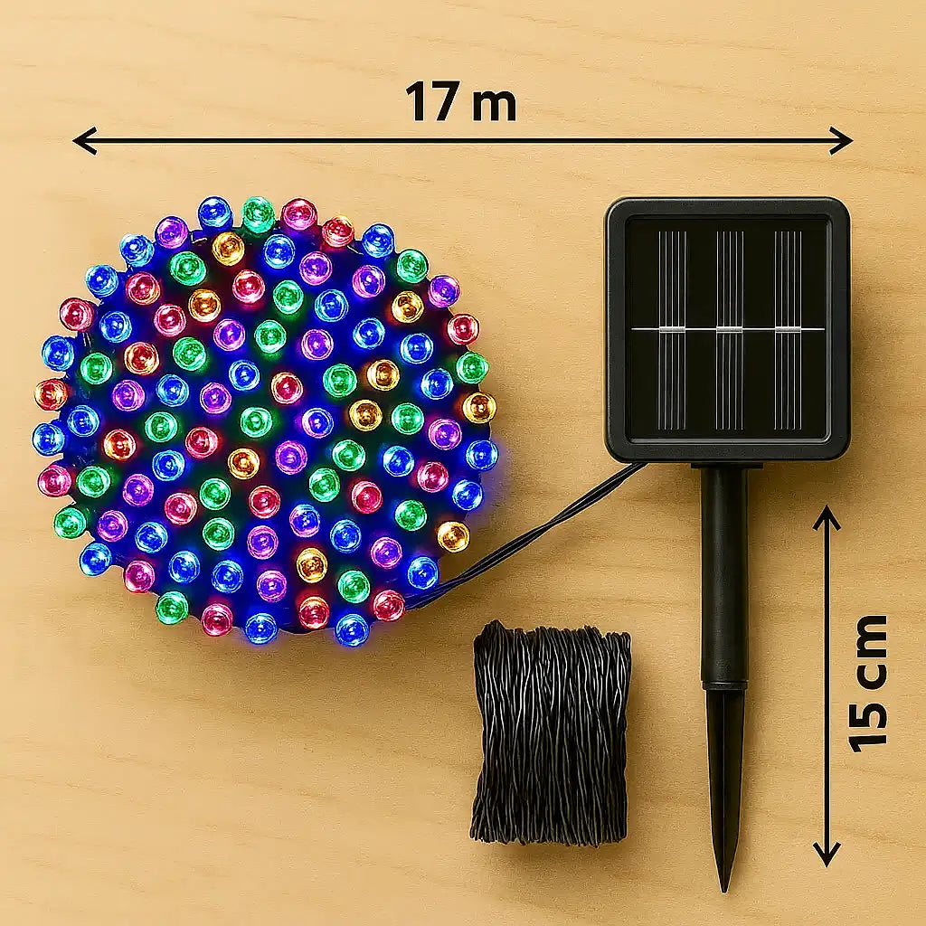 Luces Navideñas Solares Multicolor 🎇 – Decoran y Ahorran tu Hogar – Ilumina sin Preocuparte del Consumo
