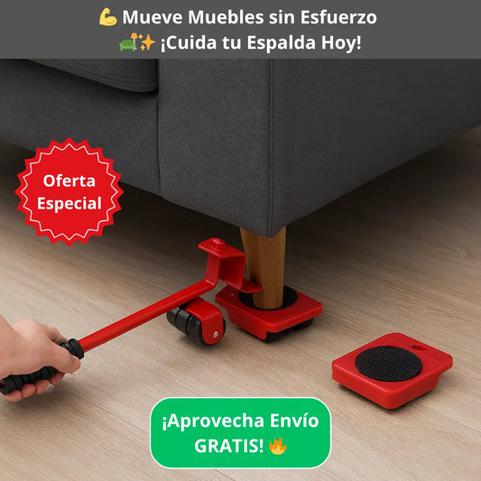 🛠️ Kit Levanta Muebles 💪 Mueve muebles pesados 🛋️ Ahorra esfuerzo y cuida tu espalda hoy 😊