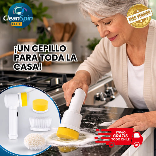 Cepillo Eléctrico Giratorio 🪥 Limpia Azulejos y Baños 🚻 Deja Todo Brillante en 5 Minutos