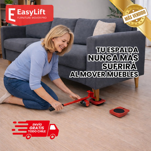 Kit Levantador de Muebles 💪 Eleva y desliza cualquier mueble 🛋️ Reorganiza tu hogar en minutos sin dolor de espalda ni daños en el piso